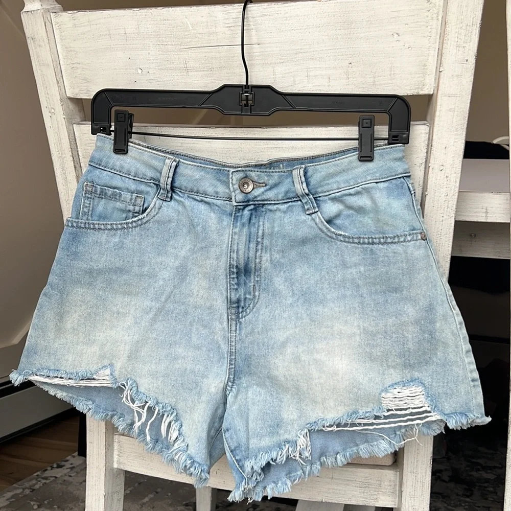 Rewash Vintage Reunion Frayed The Wedge Super
High Rise Shorts Junior Size 7 - Picture 1 of 9